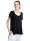 BodyTalk 1201-904928 Damen Sportlich T-shirt Schwarz