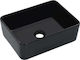 vidaXL Ceramic Vessel Sink 40x30cm Black