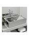 vidaXL Aufgesetztes Waschbecken Keramik 60x46x16cm Silber
