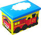 Children's Stool with Storage Space Yellow Train Yellow 1pcs