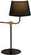 Viokef Metal Table Lamp for Socket E27 with Black Shade and Base
