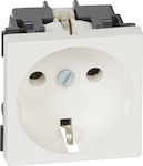 Legrand Mosaic Single Power Socket White