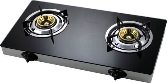 Bormann Elite BLG8000 Liquid Gas Countertop Double Burner Black
