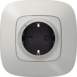 Legrand Valena Allure Single Power Safety Socket Automatic Terminals Silver