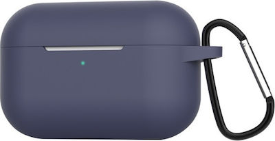 Charging Box Θήκη Σιλικόνης με Γάντζο σε Μπλε χρώμα για Apple AirPods Pro