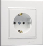 Makel Single Power Socket White