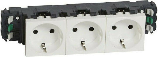 Legrand Mosaik Dreifach Gemauerte Steckdose Wasserdicht Automatische Terminals Weiße