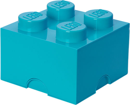 LEGO Детска кутия за съхранение от пластмаса 4-Stud Тюркоазен 25x25x18см 1бр