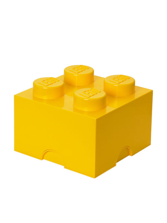 Lego Παιδικό Κουτί Αποθήκευσης από Πλαστικό 4-Stud Κίτρινο 25x25x18cm