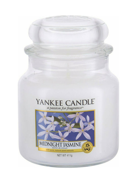 Yankee Candle Duftkerze Gefäß mit Duft Mitternachtsjasmin Weiß 411gr 1Stück