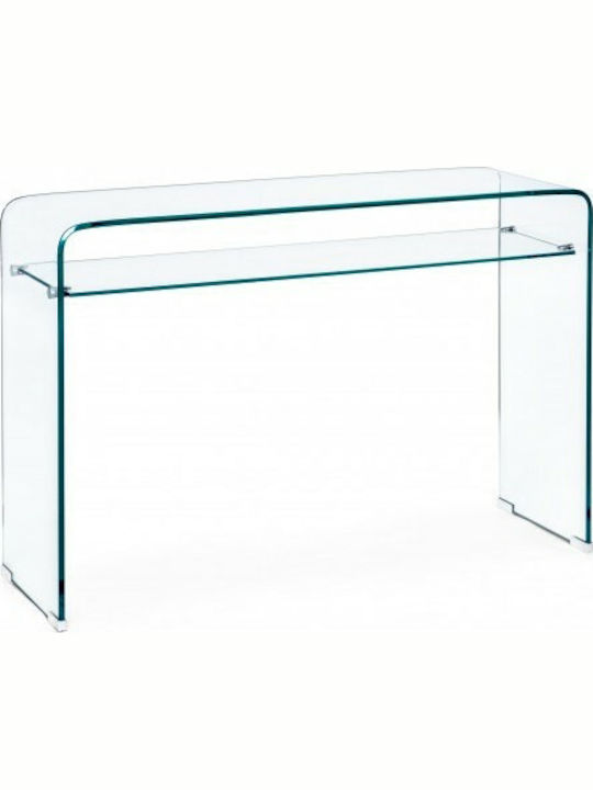 Iride Glass Console Table Διαφανής L110xW35xH75cm