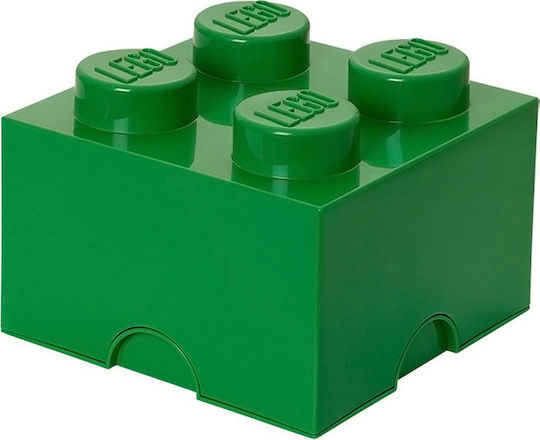 LEGO Детска кутия за съхранение от пластмаса 4-Stud Зелен 25x25x18см 1бр