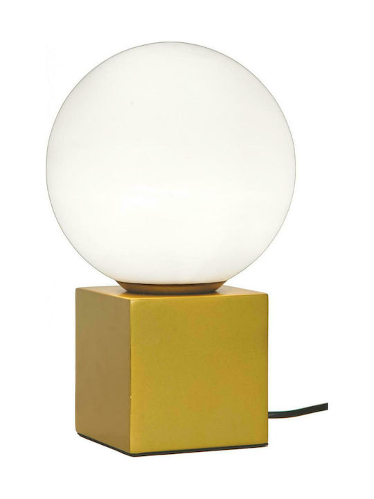 Viokef Lin Metall Tischlampe für Fassung E27 mit Gold Basis