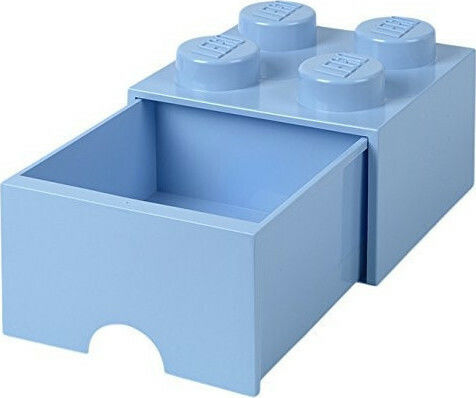 LEGO Παιδικό Κουτί Αποθήκευσης από Πλαστικό 4 Knobs Γαλάζιο 25x25x18cm
