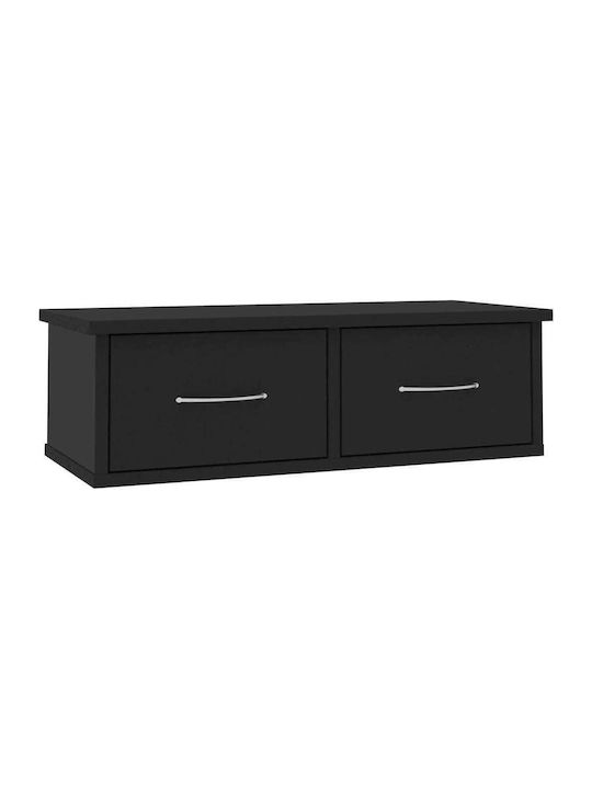 Shelf Wall Black 60x26x18.5cm