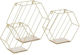 Shelves Wall 101843 Gold 3pcs 34x11x30cm