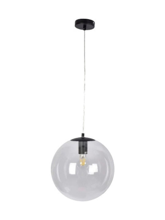 Home Lighting Globe Μοντέρνο Κρεμαστό Φωτιστικό Μονόφωτο Μπάλα με Ντουί E27 σε Μαύρο Χρώμα