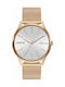 Hanowa Watch Battery with Pink Gold Metal Bracelet 16-3075.09.001