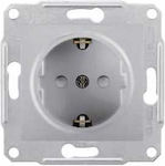 Schneider Electric Sedna Single Power Safety Socket Aluminium