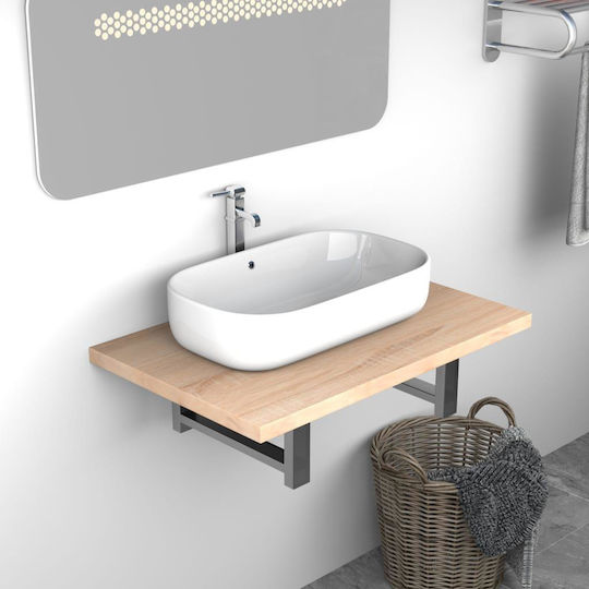 vidaXL Countertop without Sink L60xW40xH16.3cm Oak