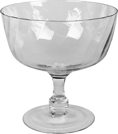 Keskor Dekorative Schüssel Glas Sockel Transparent 21x21x21cm 1Stück