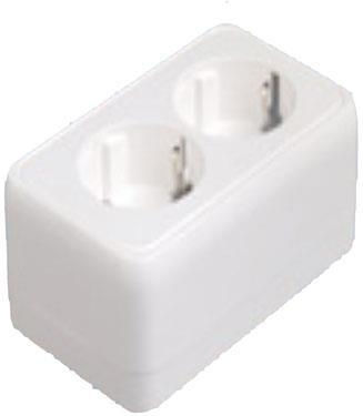 Eurolamp Double Power Socket White