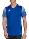 Adidas Regista 20 Men's Athletic T-shirt Short Sleeve with V-Neck Blue