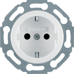 Hager Serie 1930 Single Walled Power Socket White