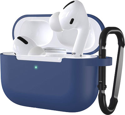 Hülle Silikon mit Haken in Blau Farbe für Apple AirPods Pro