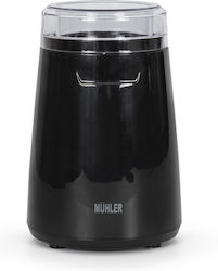 Muhler Elektrischer Kaffeemühle 130W mit einer Kapazität von 30gr Schwarz