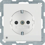 Hager Berker Q.1 Single Power Socket White