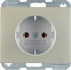 Hager Berker K.5 Power Socket Silver 1pcs