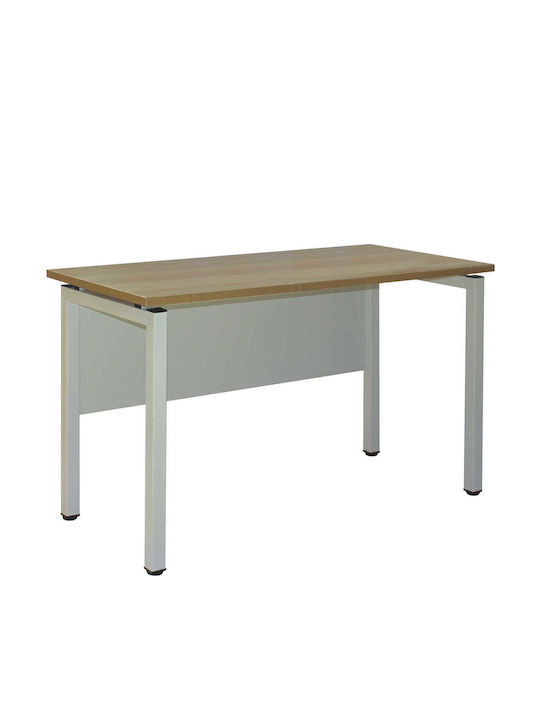 Schreibtisch Unit Holz Beige mit Metallbeinen 1...