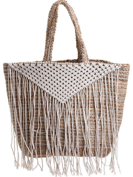 Ble Resort Collection Stroh Strandtasche Beige