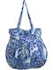 Ble Resort Collection Υφασμάτινη Τσάντα Θαλάσσης Floral Μπλε