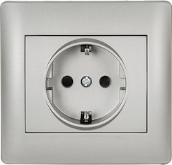 Elmark Rhyme Power Socket Grey Metallic 1pcs