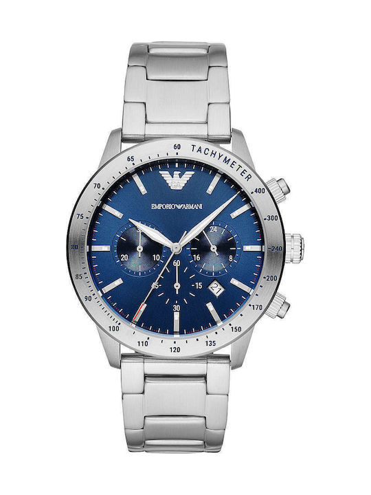 Emporio Armani Mario Ρολόι Μπαταρίας με Μεταλλικό Μπρασελέ