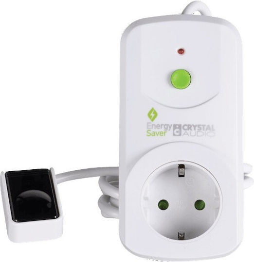 Crystal Audio Energy Saver Einzelne Steckdose mit Überspannungsschutz mit Schalter