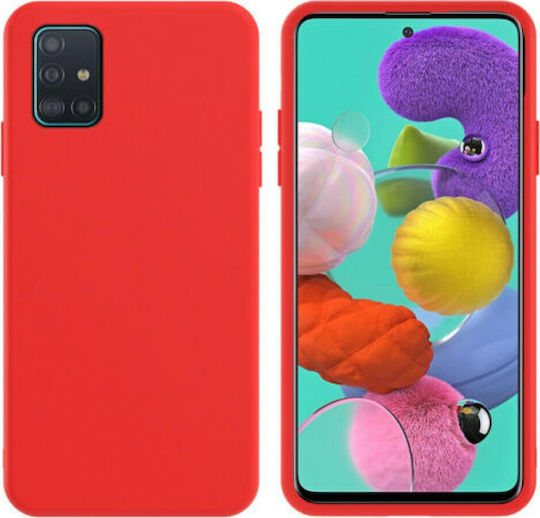 Matt Back Cover Silicone 1.2mm Red (Galaxy A51)