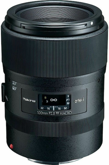 Tokina Full Frame Camera Lens atx-i 100mm f/2.8 FF Telephoto / Macro for Canon EF Mount Black