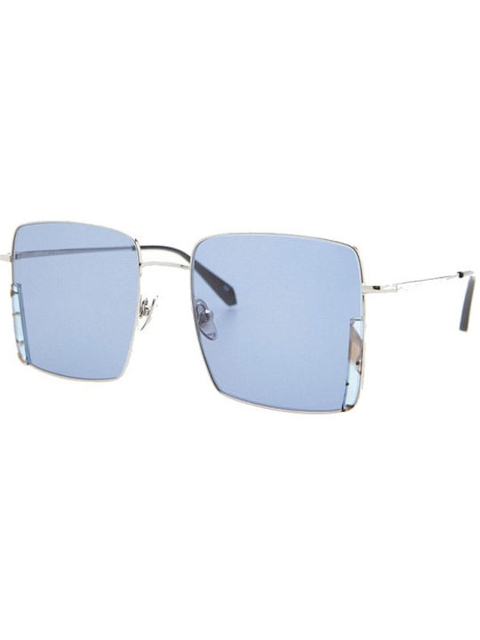 Kaleos Bennet 002 Women's Sunglasses with Silver Metal Frame and Light Blue Gradient Lens BENNET 2