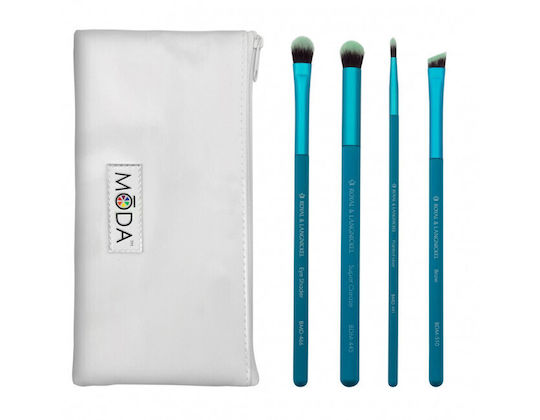 Royal Офис Бюро Комплект с Четки за Грим от Синтетичен Косъм Moda Pro Bold Eye Kit 4 Бройки