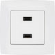 Elmark City Walled Power Socket with 2 USB Port...