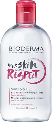 Bioderma Sensibio H2O Your Skin Deserves Respect Makeup Remover Micellar Water for Sensitive Skin 500ml