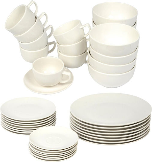 Alpina Appliances White Porcelain Dinnerware Set 40pcs