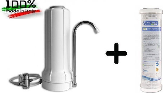 W.F Counter Top Water Filtration System Single Countertop with Replacement Filter Matrikx CTO 5 μm