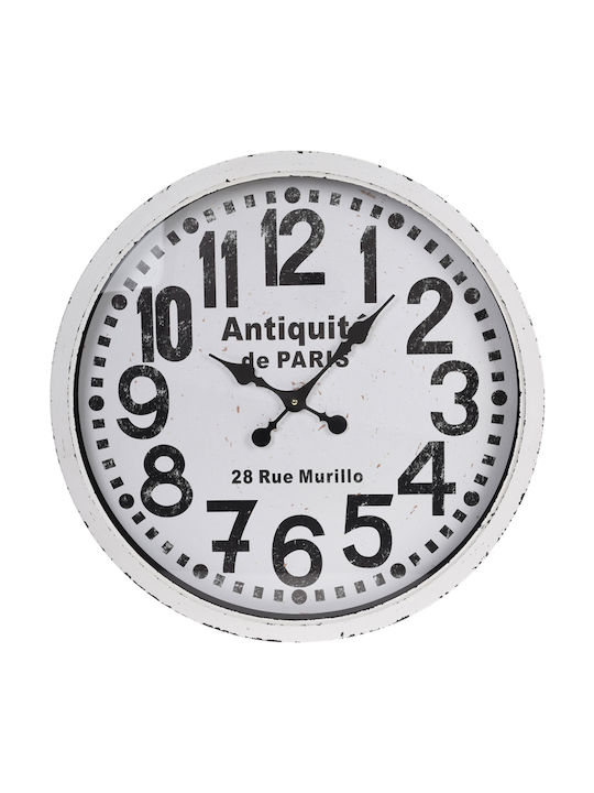 Aria Trade Wall Clock Metallic White Ø58cm