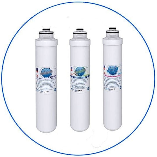 Aqua Filter Water Filter Replacement Reverse Osmosis (RO) / Under Sink made of Activated Carbon 12" Excito Ossmo 3pcs