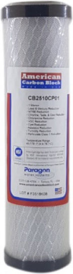 Paragon Countertop and Under Sink Water Filter Replacement made of Activated Carbon 10" SD+ Carbon Block 1 μm
