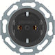 Hager Serie 1930 Power Socket Black 1pcs